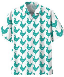 Chicken Hawaiian Shirt Navy (3)- For men and women - Fanshubus