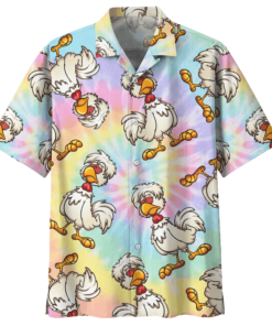 Chicken Hawaiian Shirt Navy (8) - For men and women - Fanshubus