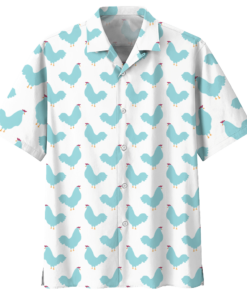 Chicken Hawaiian Shirt Royal (2)- For men and women - Fanshubus