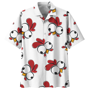 Chicken White High Quality Unisex Hawaiian Shirt 3- For men and women - Fanshubus