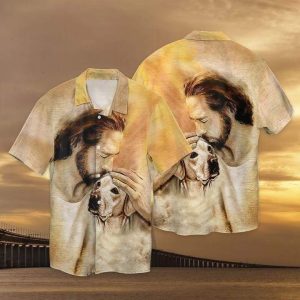 Christian Jesus love Labrador Dog Hawaiian Shirt | For Men &amp; Women | Adult |- For men and women - Fanshubus