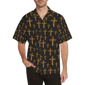 Christian Tree of Life Cross Design Hawaiian Shirt- For men and women - Fanshubus