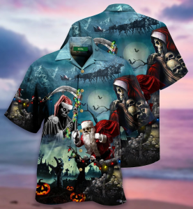 Christmas Santa Hawaiian Shirt (1)- For men and women - Fanshubus