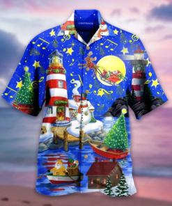 Christmas Sky Hawaiian Shirt- For men and women - Fanshubus