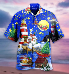 Christmas Sky Hawaiian Shirt (2) - For men and women - Fanshubus