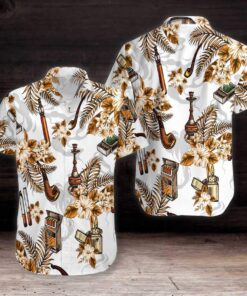 Cigarette Tobacco Pattern Version Hawaiian Shirt- For men and women - Fanshubus