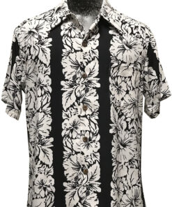 Classic  Black Hawaiian Shirt .