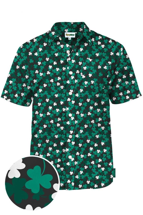 Clover Confetti Black Awesome Design Hawaiian Shirt- For men and women - Fanshubus