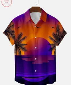 Coconut Tree Vintage Hawaiian Shirt- For men and women - Fanshubus