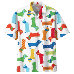 Colorful Dachshund So Cute Hawaiian Shirt - For men and women - Fanshubus