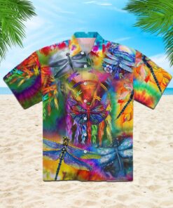 Colorful Dragonfly Hawaiian Shirt