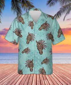 COLORFUL PATTERN HORSE HAWAIIAN SHIRT