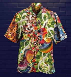 Colorful Soul Of Violin Hawaiian Shirt | For Men &amp; Women | Adult |- For men and women - Fanshubus