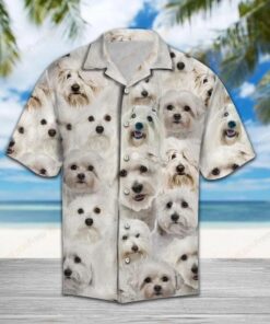 Coton De Tular Gray Unique Design Hawaiian Shirt- For men and women - Fanshubus