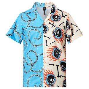 Cover your body with amazing MenS Hawaiian Shirts Skull Printing- For men and women - Fanshubus