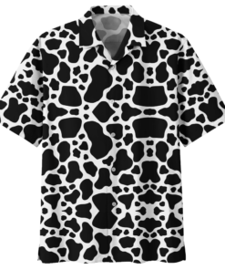 Cow Black Nice Design Unisex Hawaiian Shirt- For men and women - Fanshubus