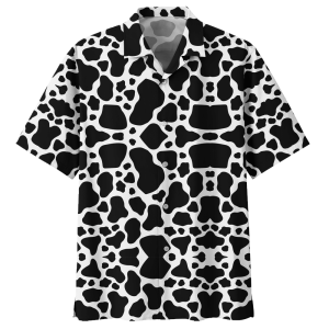 Cow Black Nice Design Unisex Hawaiian Shirt- For men and women - Fanshubus