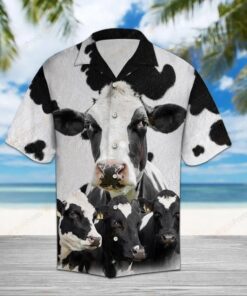 Cow Black White Amazing Design Hawaiian Shirt- For men and women - Fanshubus