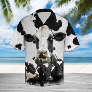 Cow Black White Amazing Design Hawaiian Shirt- For men and women - Fanshubus