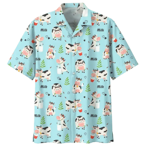 Cow Colorful Hawaiian Shirt - For men and women - Fanshubus