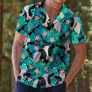 Cow Tropical Green Best Design Hawaiian Shirt- For men and women - Fanshubus