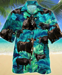 Cow Unisex Aloha Hawaiian Shirt Summer Holiday Party Shirt - For Men and Women Fanshubus