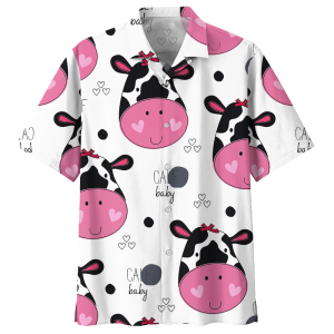 Cow White Unique Design Unisex Hawaiian Shirt- For men and women - Fanshubus