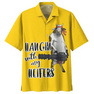 Cow Yellow Amazing Design Unisex Hawaiian Shirt- For men and women - Fanshubus