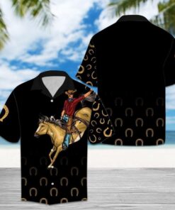 Cowboy Black Nice Design Hawaiian Shirt- For men and women - Fanshubus