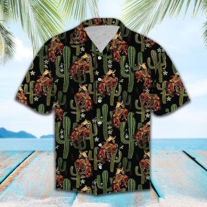 Cowboy Cactus Hawaiian Shirt - For Men and Women - Fanshubus
