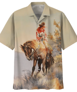 Cowboy Hawaiian Shirt (2)- For men and women - Fanshubus