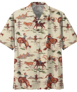 Cowboy Hawaiian Shirt (3) - For men and women - Fanshubus