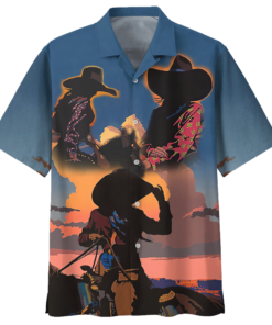 Cowboy Hawaiian Shirt (4)- For men and women - Fanshubus