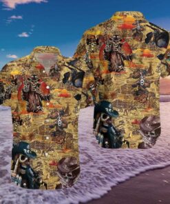 Cowboy Skull Unisex Hawaiian Shirt- For men and women - Fanshubus