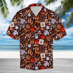 Cowboy Wild West Multicolor Nice Hawaiian Shirt- For men and women - Fanshubus