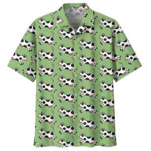 CowGreen Unique Design Unisex Hawaiian Shirt- For men and women - Fanshubus
