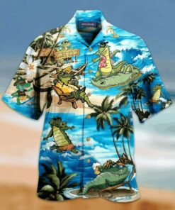 Crocodile Summer Hawaiian Shirt- For men and women - Fanshubus