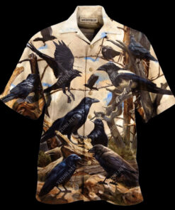 Crows Brown Nice Design Hawaiian Shirt- For men and women - Fanshubus