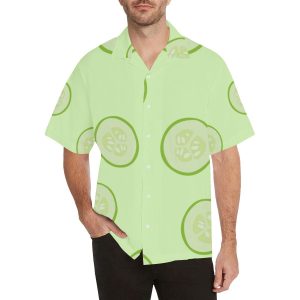 Cucumber pattern Men's All Over Print Hawaiian Shirt- For men and women - Fanshubus