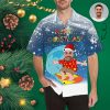 Custom Face Christmas Surfing Men's Hawaiian Shirt- For men and women - Fanshubus