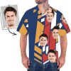 Custom Face Funky Hawaiian Shirt Abstract Button Down Shirts- For men and women - Fanshubus