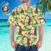 Custom Face Hawaiian Shirt Rainforest Personalized Tee for Husband