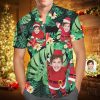Custom Face Personalised Christmas Hawaiian Shirt Stay Cool Santa Claus Holiday Gifts - For men and women - Fanshubus