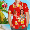 Custom Face Shirt Hawaiian Shirt Funny Girlfriend Face Shirt  -  Unique Beach Shirt - For Men and Women Fanshubus