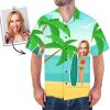 Custom Face Shirt Men S All Over Print Hawaiian Shirt Black Pineapple .
