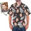 Custom Face Shirt Men S All Over Print Hawaiian Shirt Colorful Flamingo- For men and women - Fanshubus