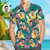 Custom Face Shirt Personalized Photo Men's Hawaiian Shirt Colored Feathers - For Men and Women - Fanshubus