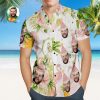 Custom Flamingo Birthday Party Hawaiian Shirt Personalized Face Shirt - For men and women - Fanshubus