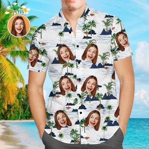 Custom Hawaiian Shirt Mountain Design Aloha Beach Shirt For Him