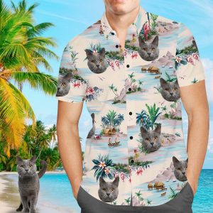 Custom Hawaiian Shirt with Pet All Over Print - For men and women - Fanshubus